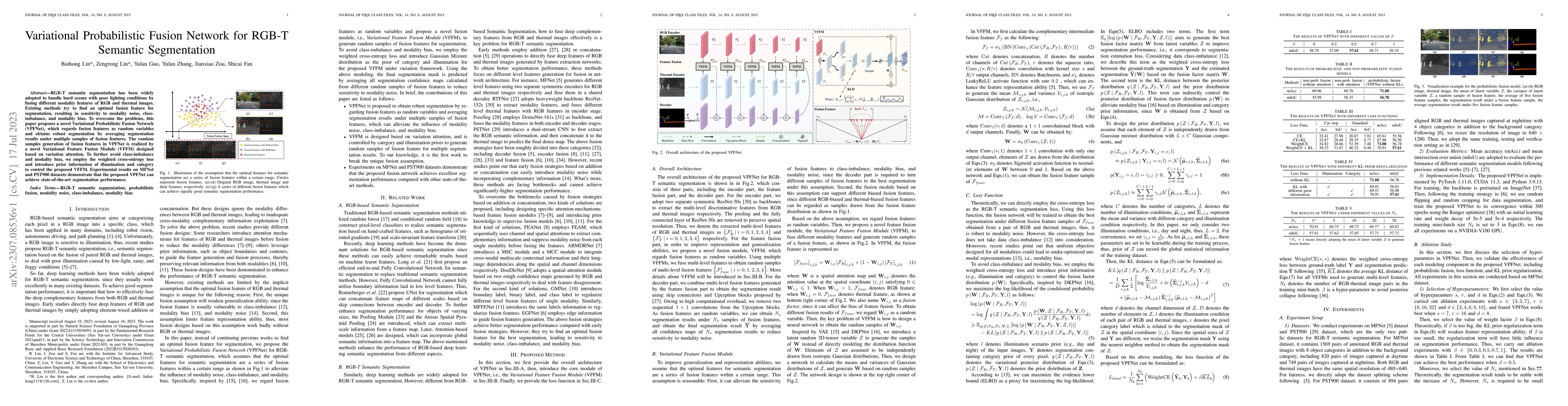 Thumbnail for Variational Probabilistic Fusion Network for RGB-T Semantic Segmentation