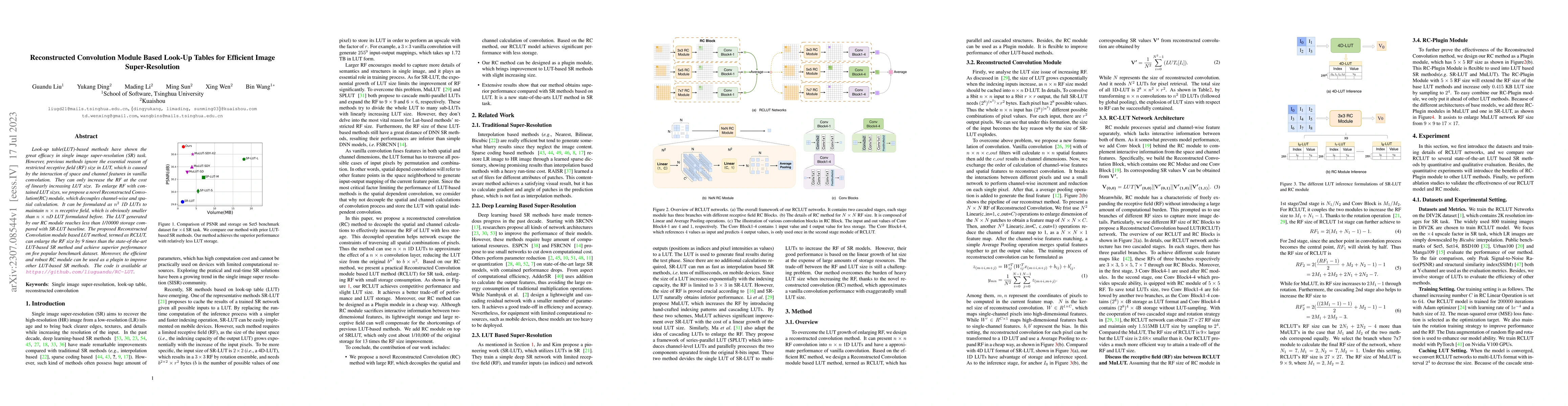 Thumbnail for Reconstructed Convolution Module Based Look-Up Tables for Efficient
  Image Super-Resolution