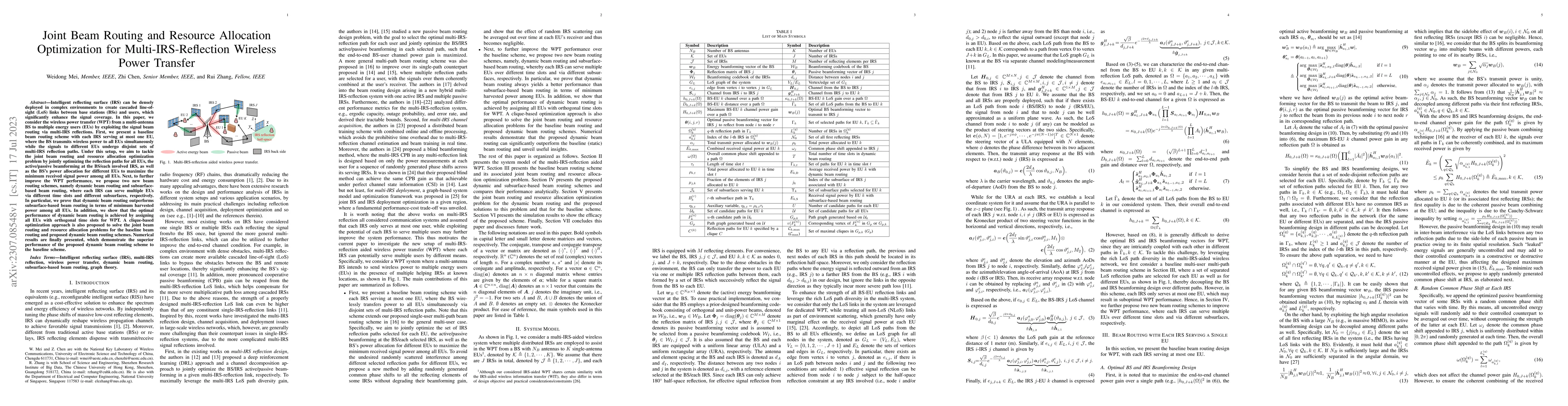 Thumbnail for Joint Beam Routing and Resource Allocation Optimization for
  Multi-IRS-Reflection Wireless Power Transfer