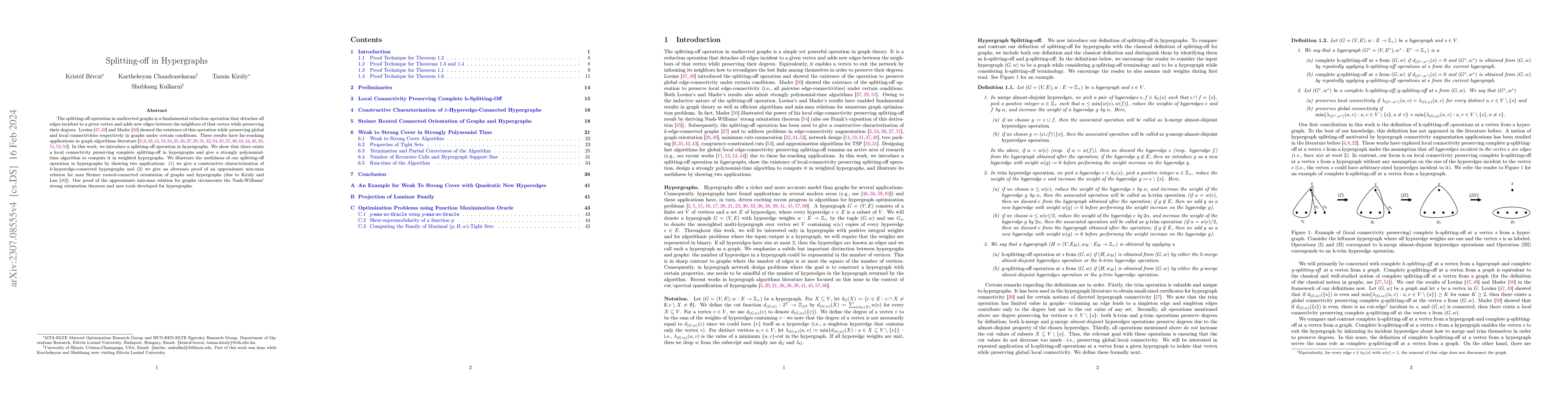 Thumbnail for Splitting-off in Hypergraphs