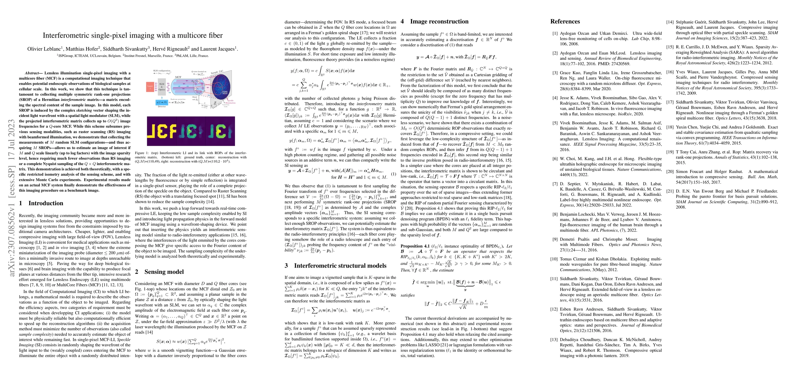 Thumbnail for Interferometric single-pixel imaging with a multicore fiber