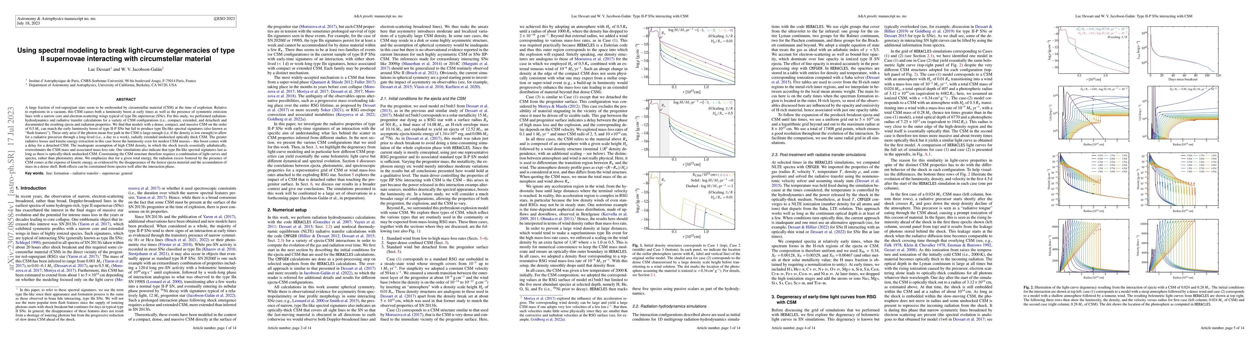Thumbnail for Using spectral modeling to break light-curve degeneracies of type II
  supernovae interacting with circumstellar material