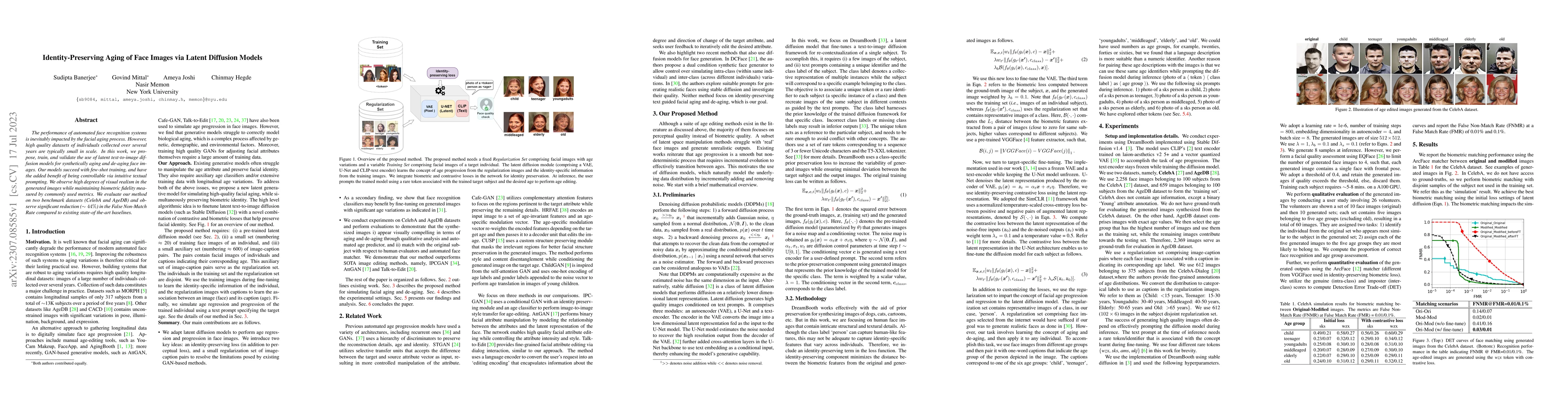 Thumbnail for Identity-Preserving Aging of Face Images via Latent Diffusion Models