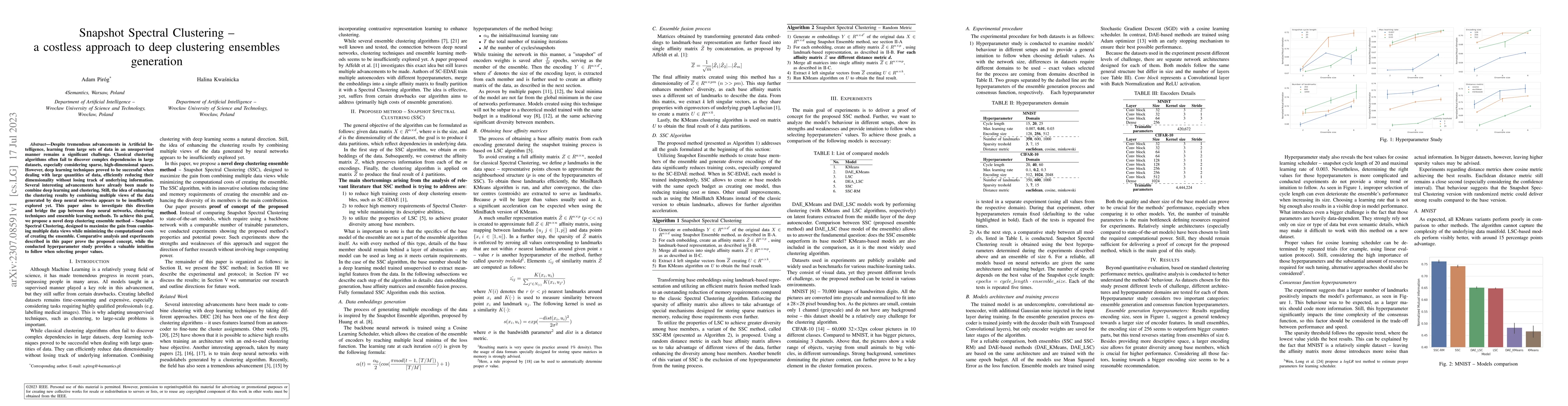 Thumbnail for Snapshot Spectral Clustering -- a costless approach to deep clustering
  ensembles generation