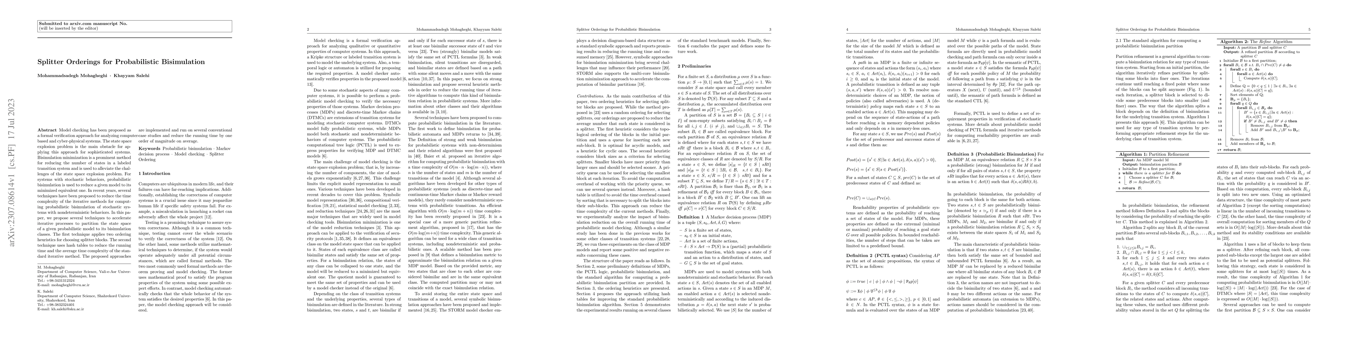Thumbnail for Splitter Orderings for Probabilistic Bisimulation