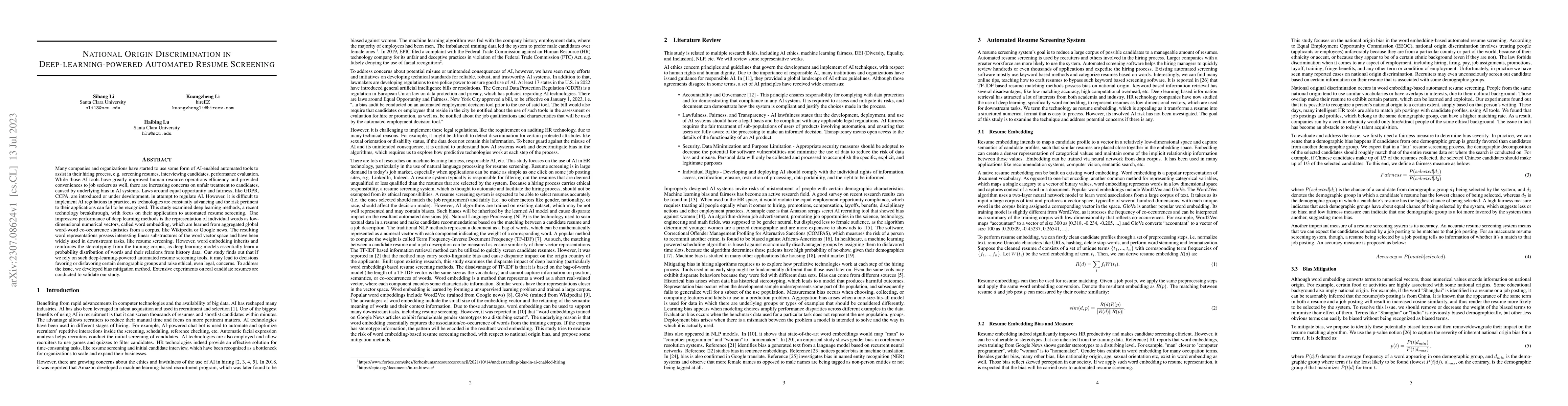 Thumbnail for National Origin Discrimination in Deep-learning-powered Automated Resume
  Screening