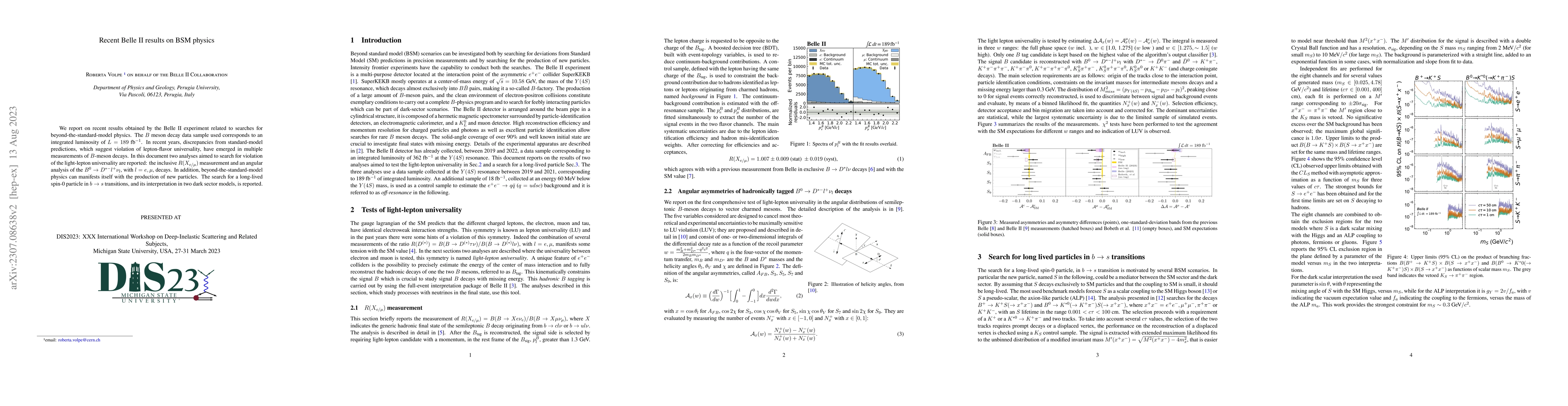 Thumbnail for Recent Belle II results on BSM physics