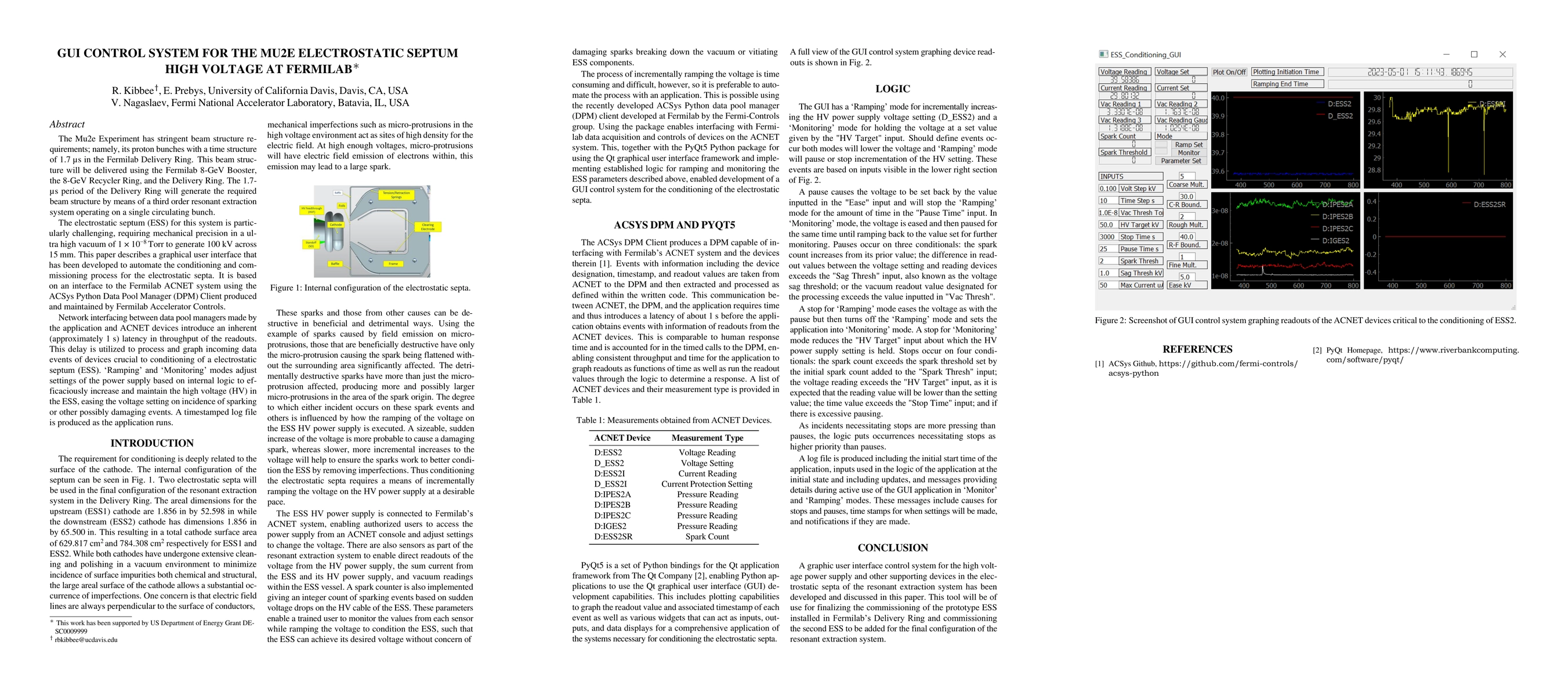 Thumbnail for GUI Control System for the Mu2e Electrostatic Septum High Voltage at
  Fermilab