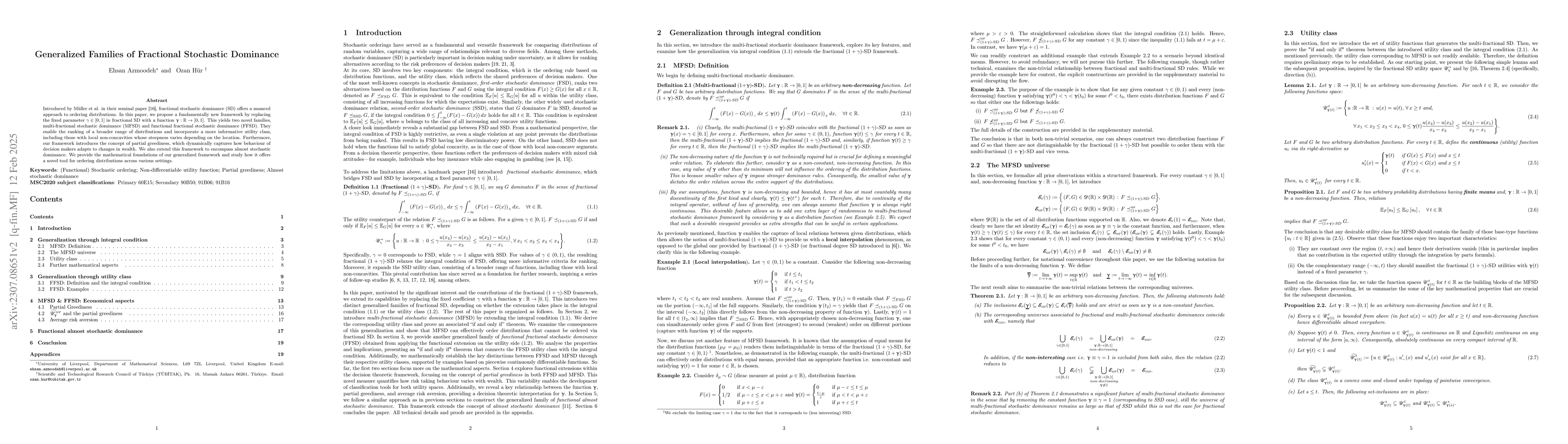 Thumbnail for Multi-fractional Stochastic Dominance: Mathematical Foundations