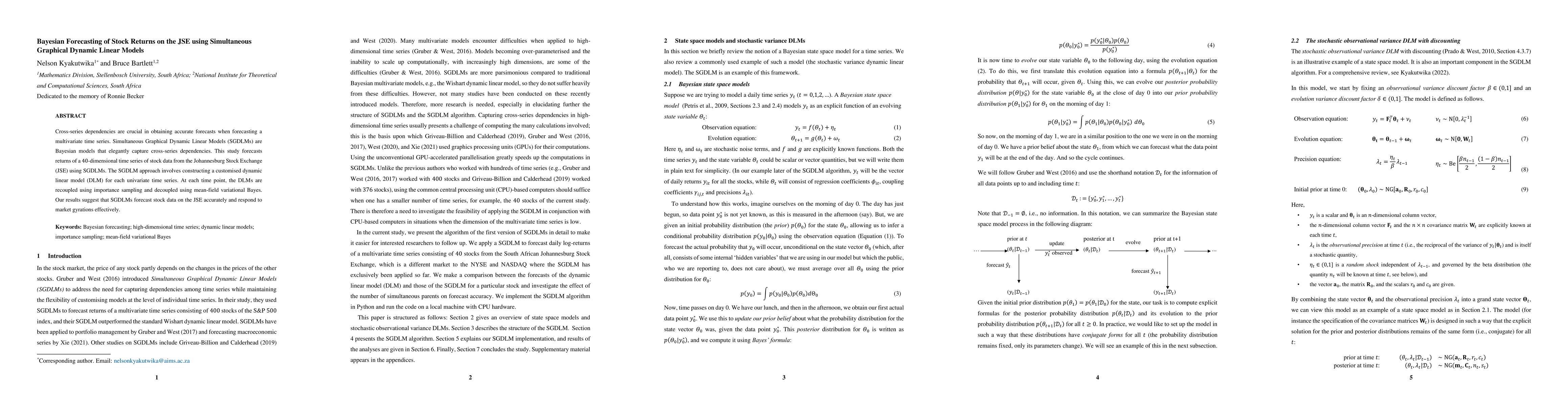 Thumbnail for Bayesian Forecasting of Stock Returns on the JSE using Simultaneous
  Graphical Dynamic Linear Models