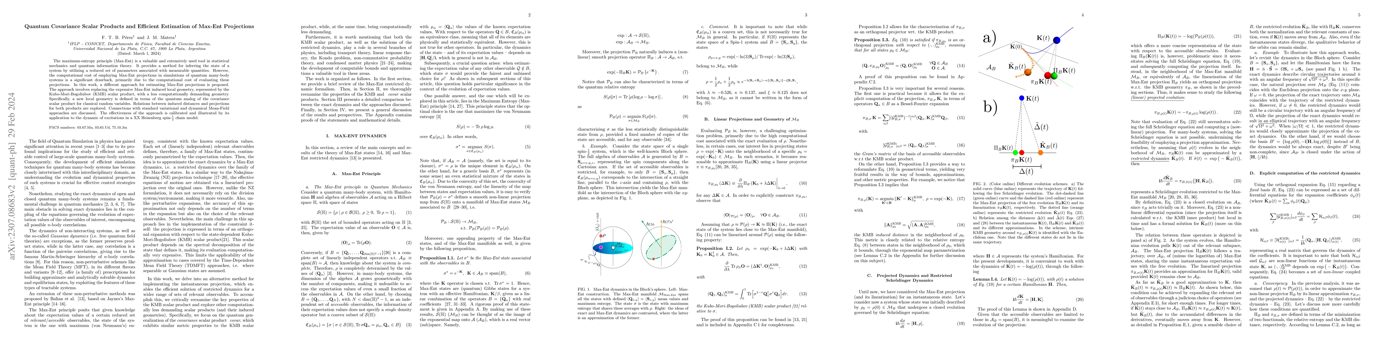 Thumbnail for Quantum Covariance Scalar Products and Efficient Estimation of Max-Ent
  Projections
