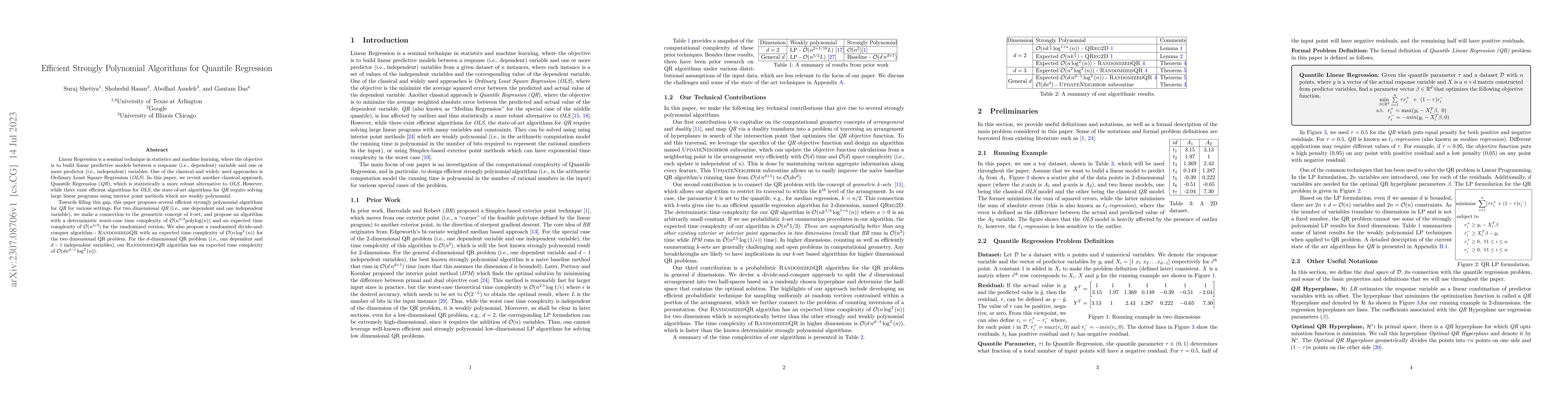 Thumbnail for Efficient Strongly Polynomial Algorithms for Quantile Regression