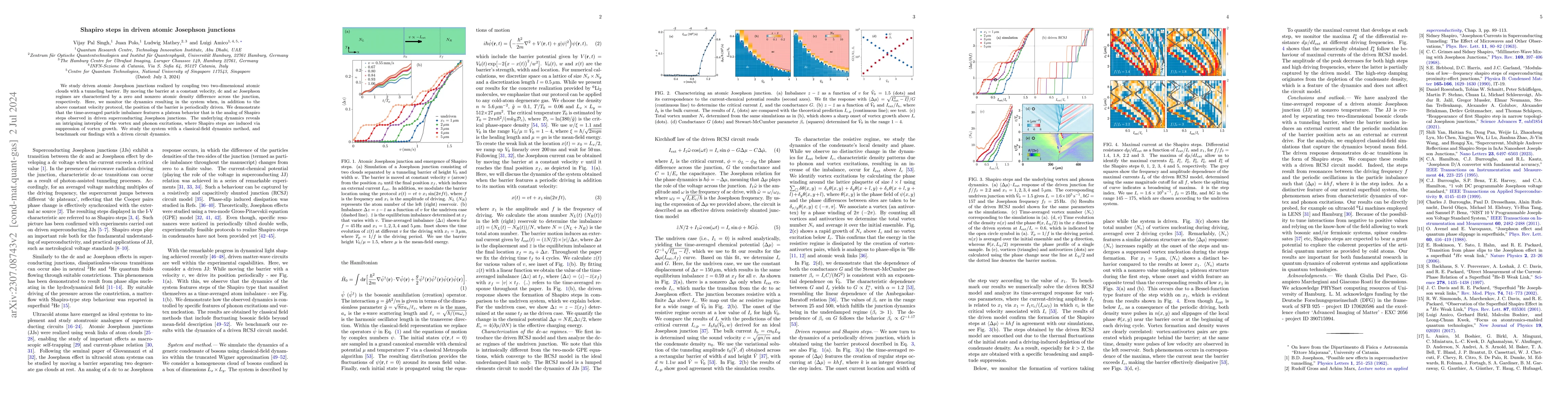 Thumbnail for Shapiro steps in driven atomic Josephson junctions