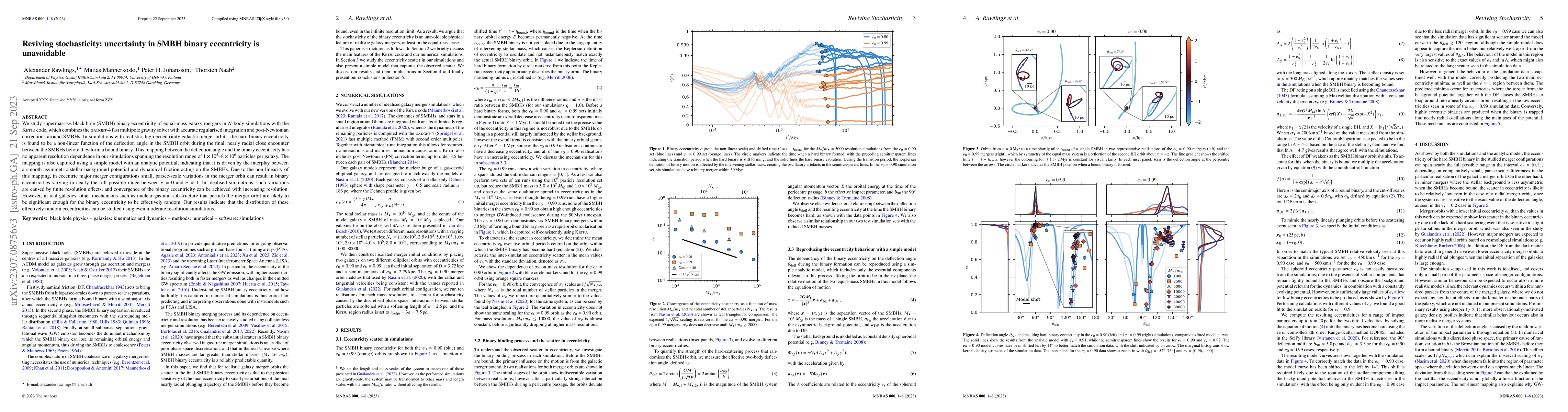 Thumbnail for Reviving stochasticity: uncertainty in SMBH binary eccentricity is
  unavoidable