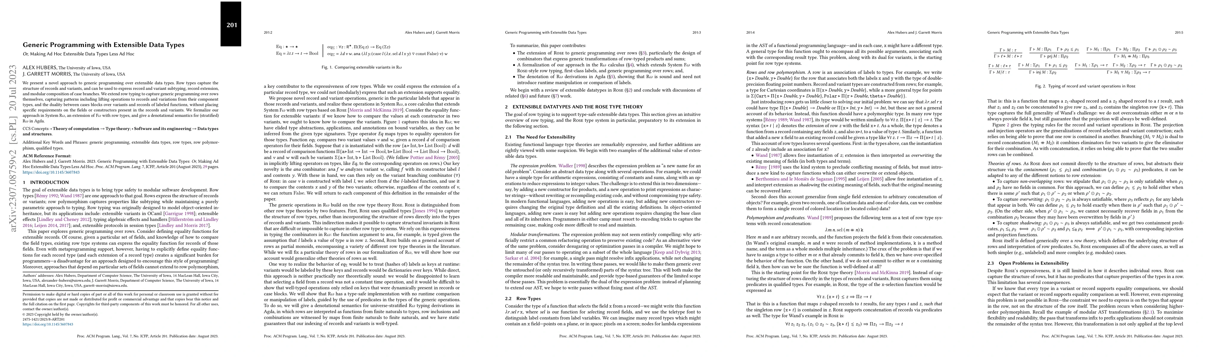 Thumbnail for Generic Programming with Extensible Data Types; Or, Making Ad Hoc
  Extensible Data Types Less Ad Hoc