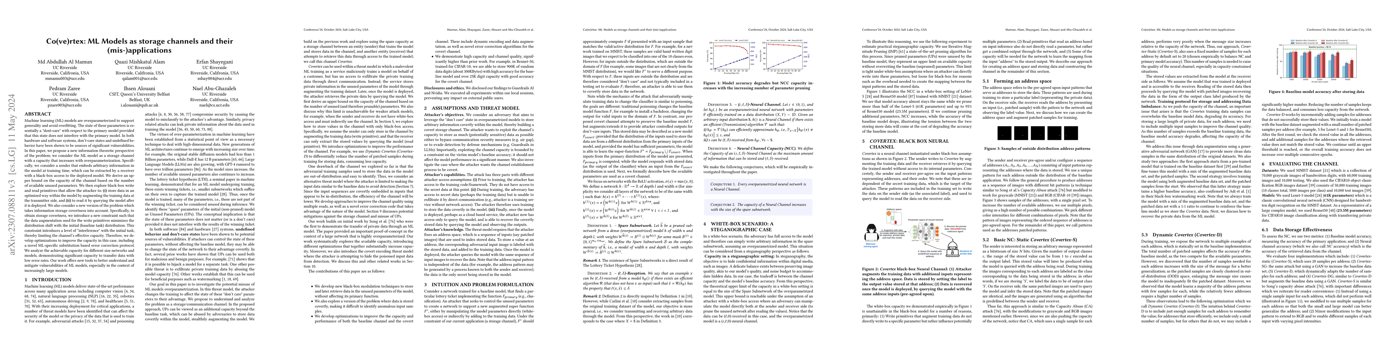 Thumbnail for Co(ve)rtex: ML Models as storage channels and their (mis-)applications