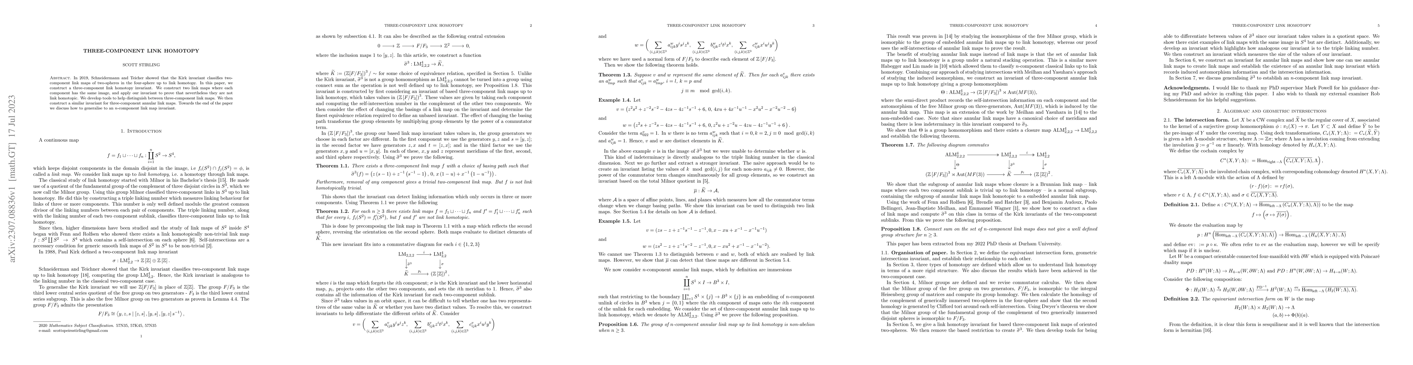 Thumbnail for Three-component link homotopy