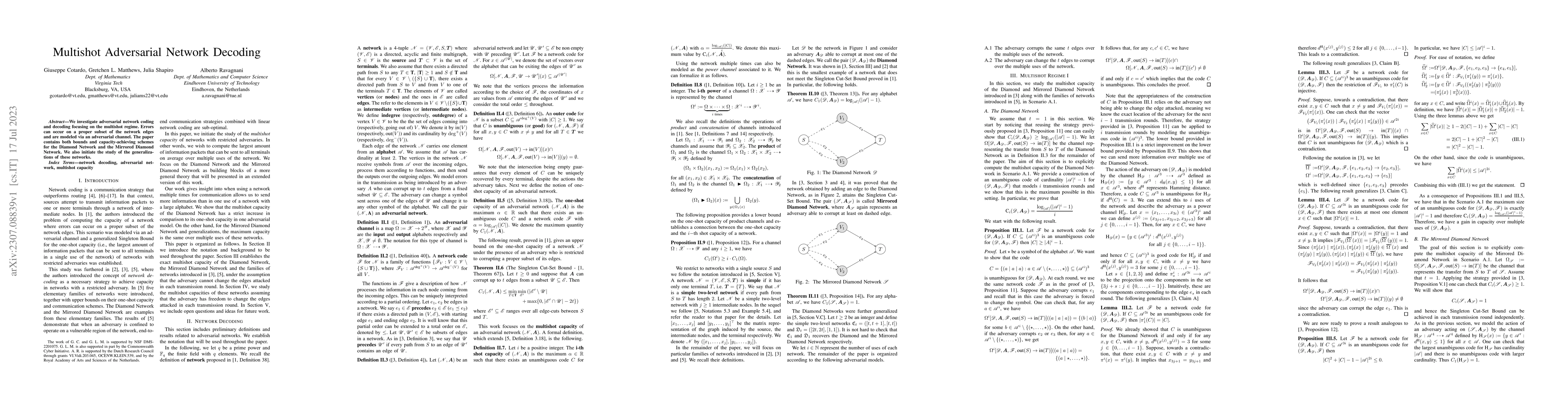 Thumbnail for Multishot Adversarial Network Decoding