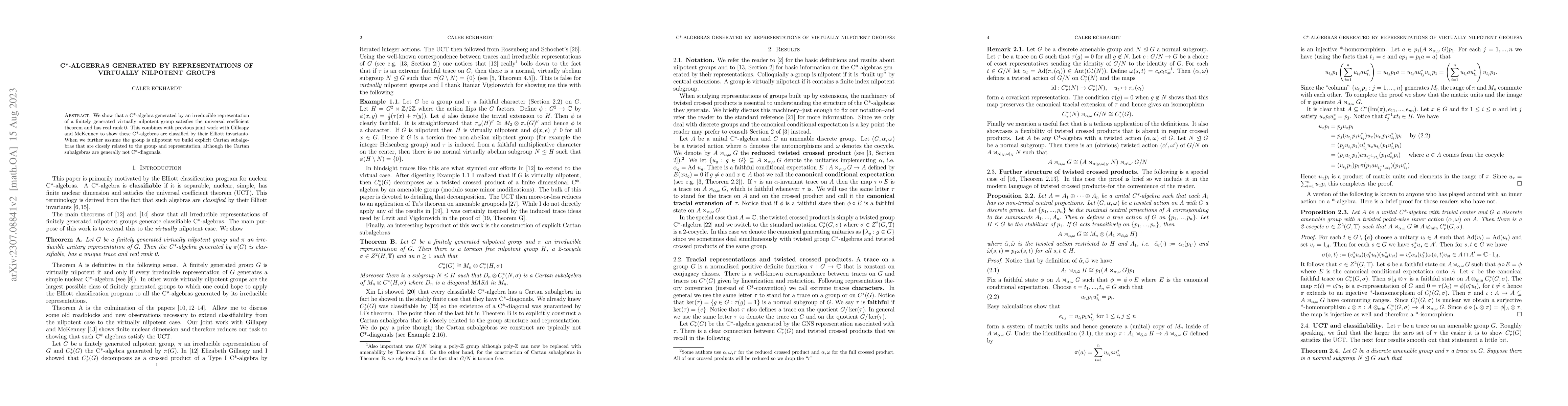 Thumbnail for C*-algebras generated by representations of virtually nilpotent groups
