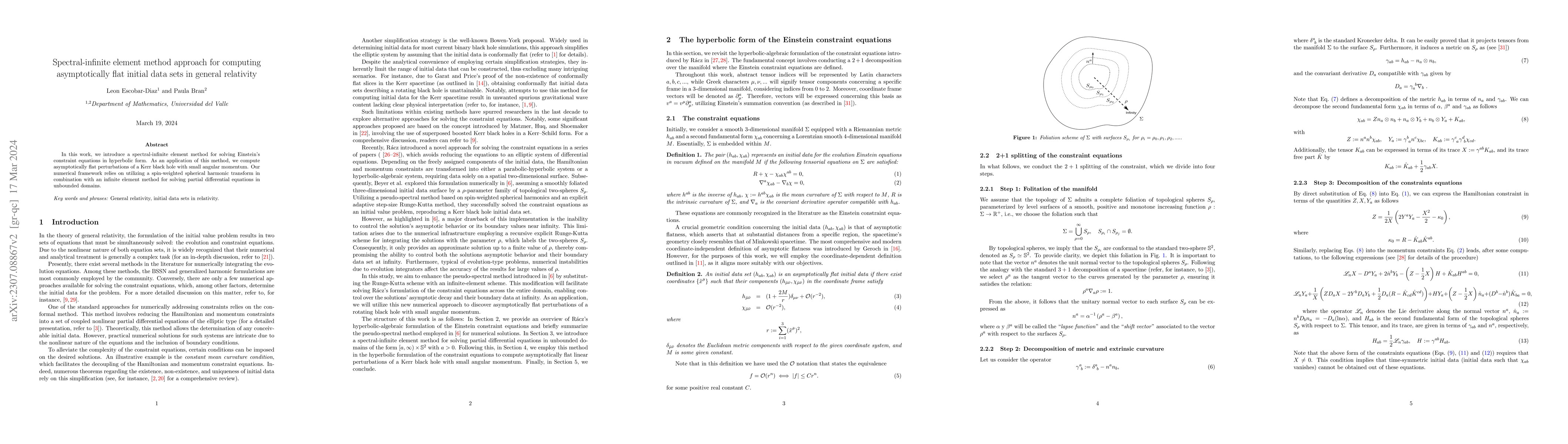 Thumbnail for Spectral-infinite element method approach for computing asymptotically
  flat initial data sets in general relativity