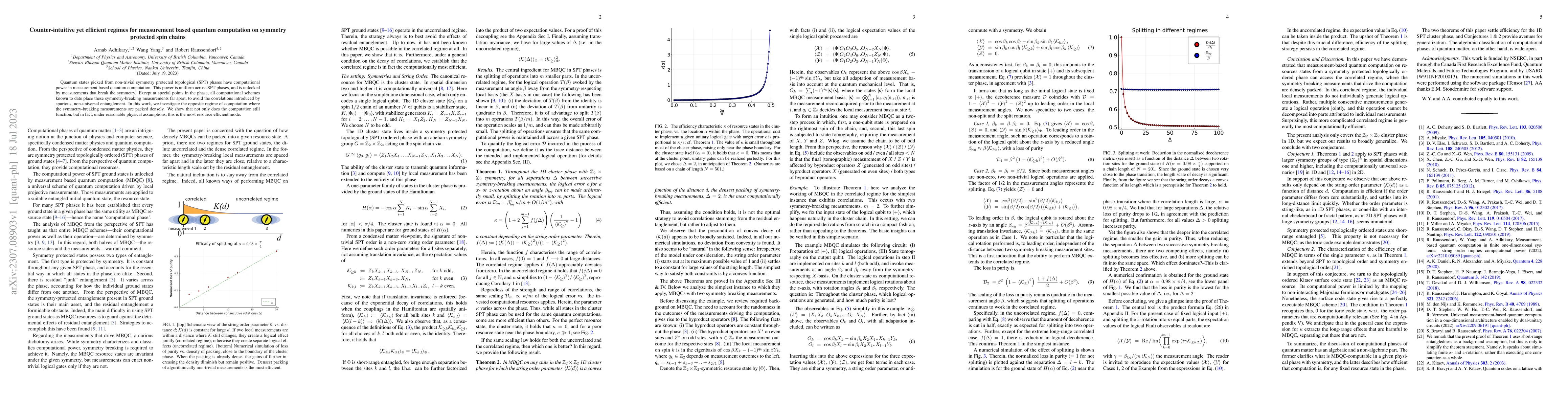 Thumbnail for Counter-intuitive yet efficient regimes for measurement based quantum
  computation on symmetry protected spin chains