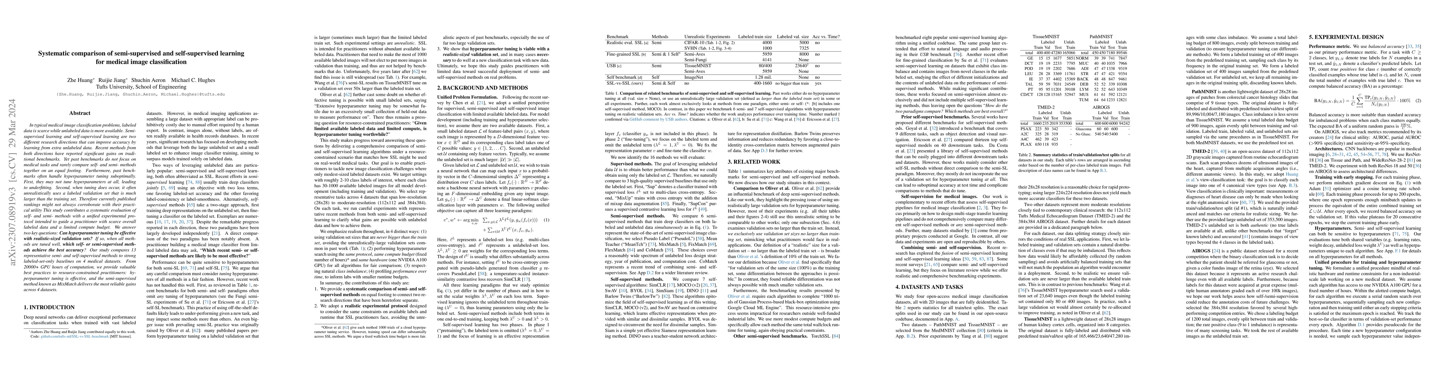 Thumbnail for Systematic comparison of semi-supervised and self-supervised learning
  for medical image classification