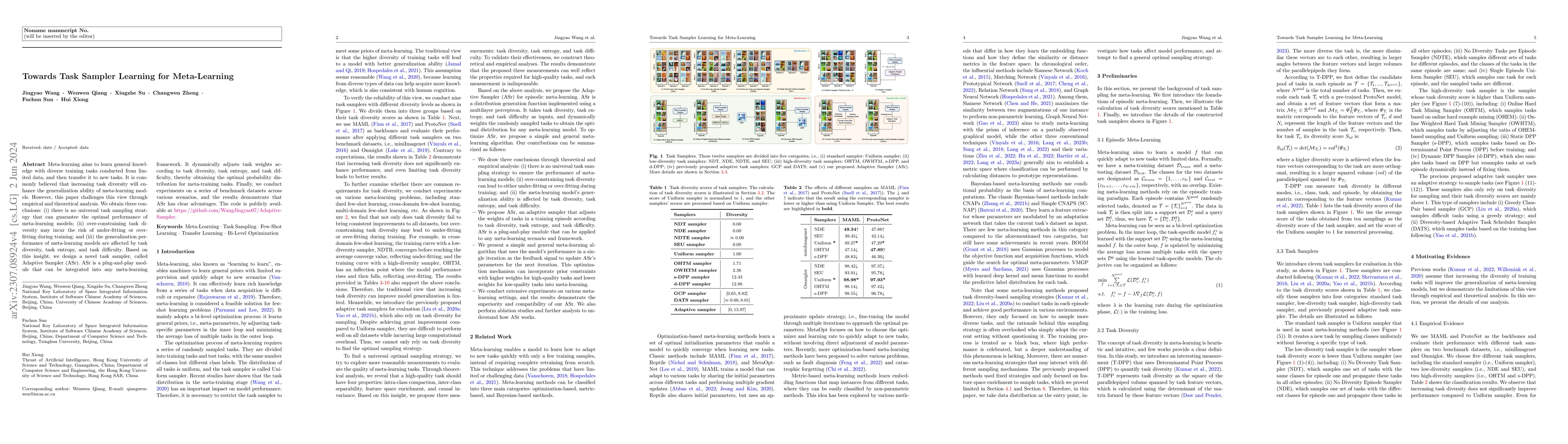 Thumbnail for Towards Task Sampler Learning for Meta-Learning