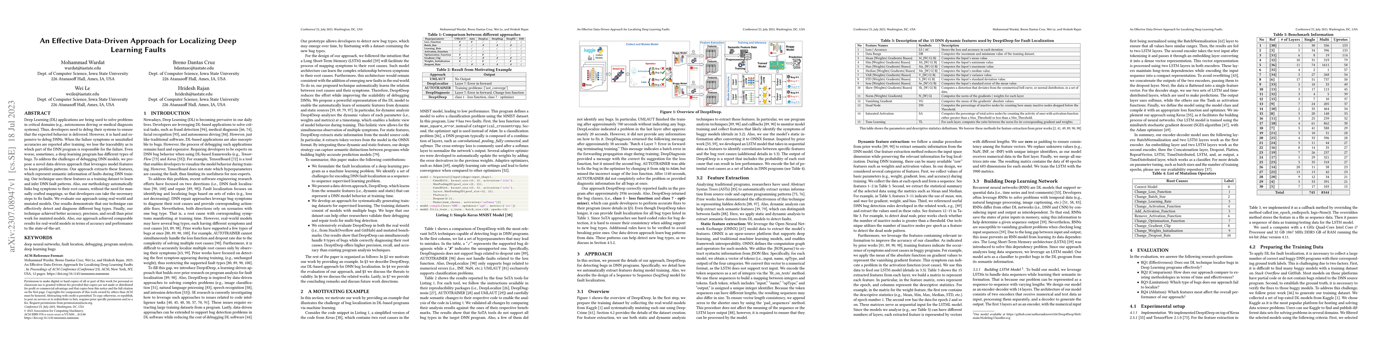 Thumbnail for An Effective Data-Driven Approach for Localizing Deep Learning Faults