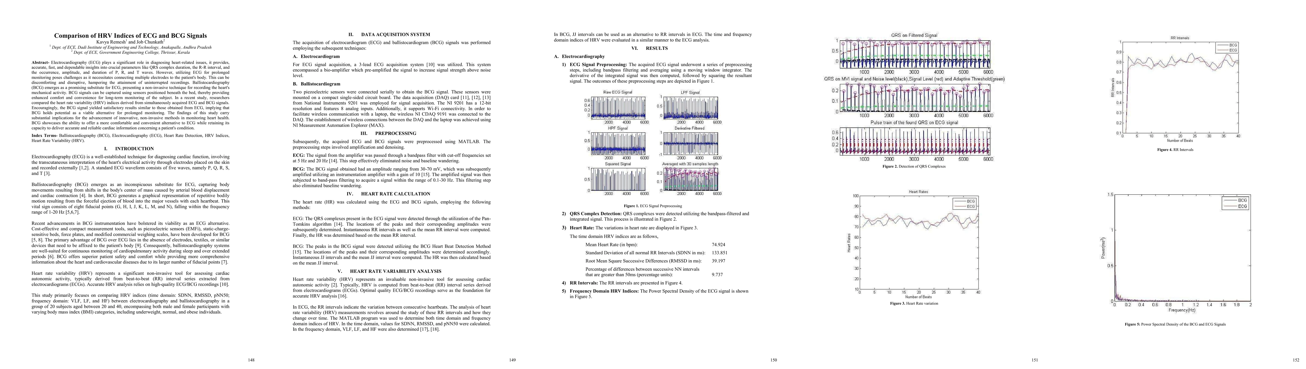 Thumbnail for Comparison of HRV Indices of ECG and BCG Signals