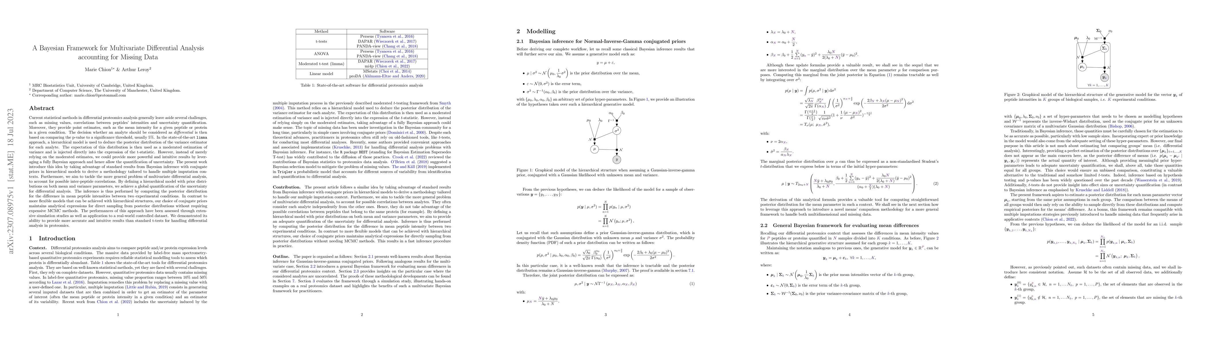 Thumbnail for A Bayesian Framework for Multivariate Differential Analysis accounting
  for Missing Data