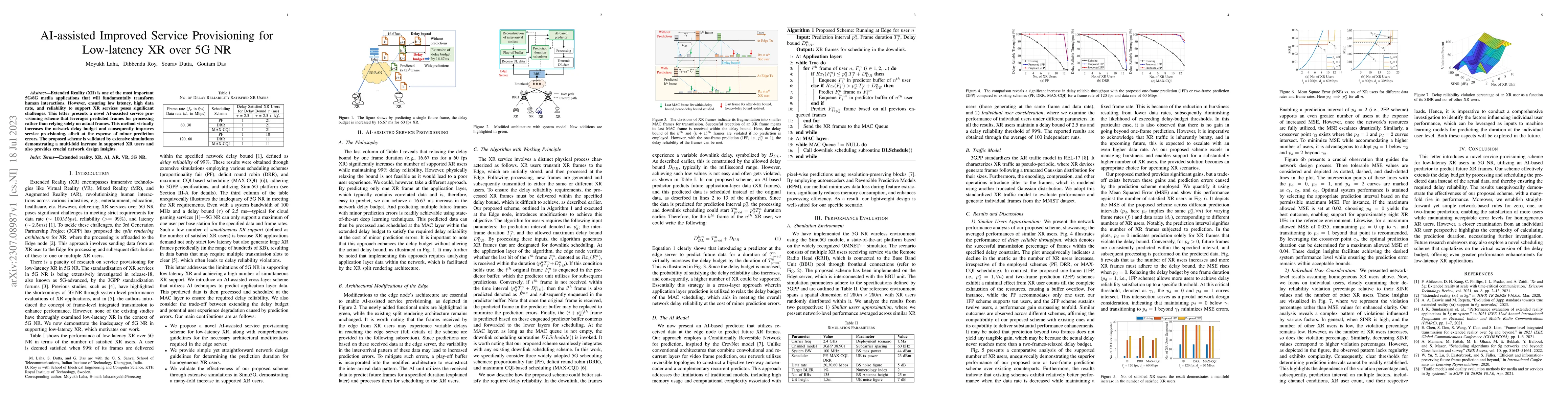 Thumbnail for AI-assisted Improved Service Provisioning for Low-latency XR over 5G NR