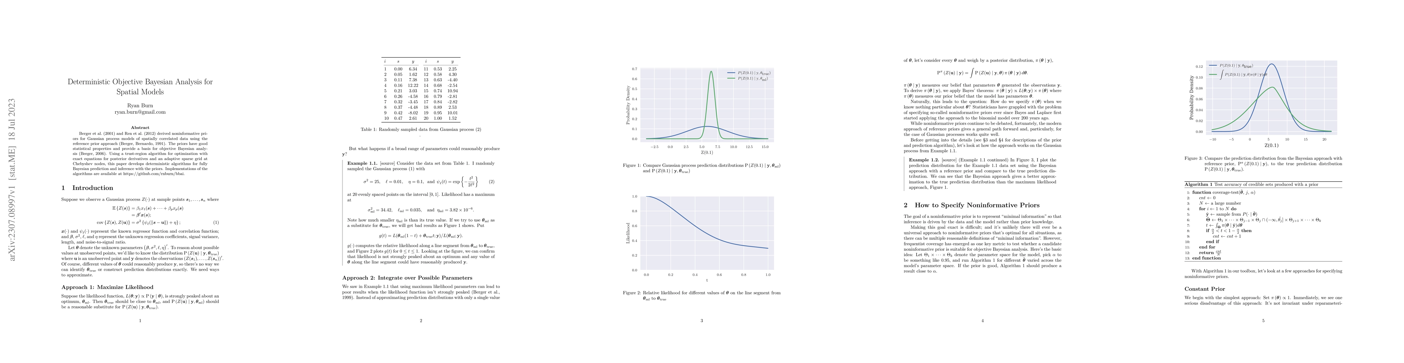 Thumbnail for Deterministic Objective Bayesian Analysis for Spatial Models