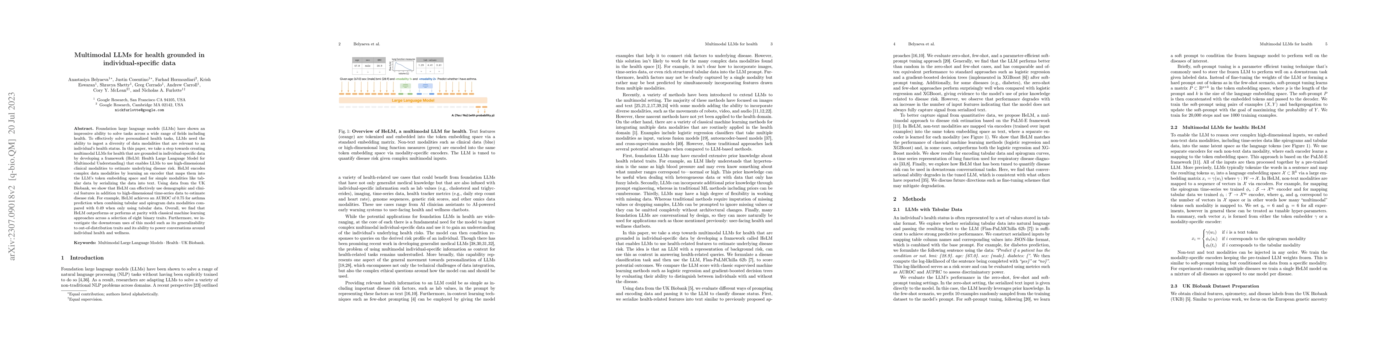 Thumbnail for Multimodal LLMs for health grounded in individual-specific data