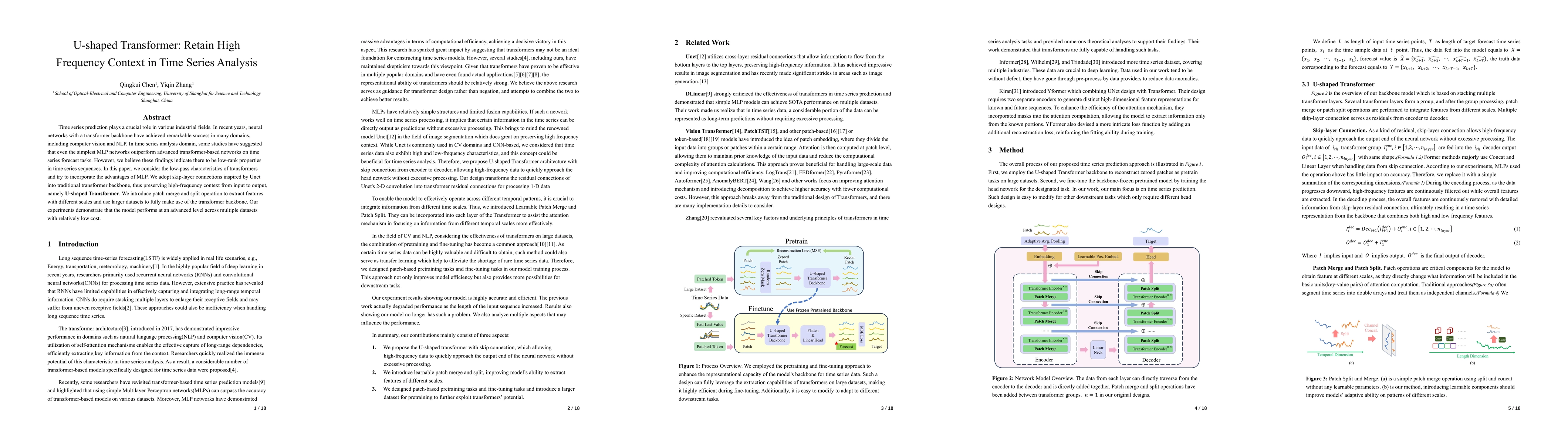 Thumbnail for U-shaped Transformer: Retain High Frequency Context in Time Series
  Analysis