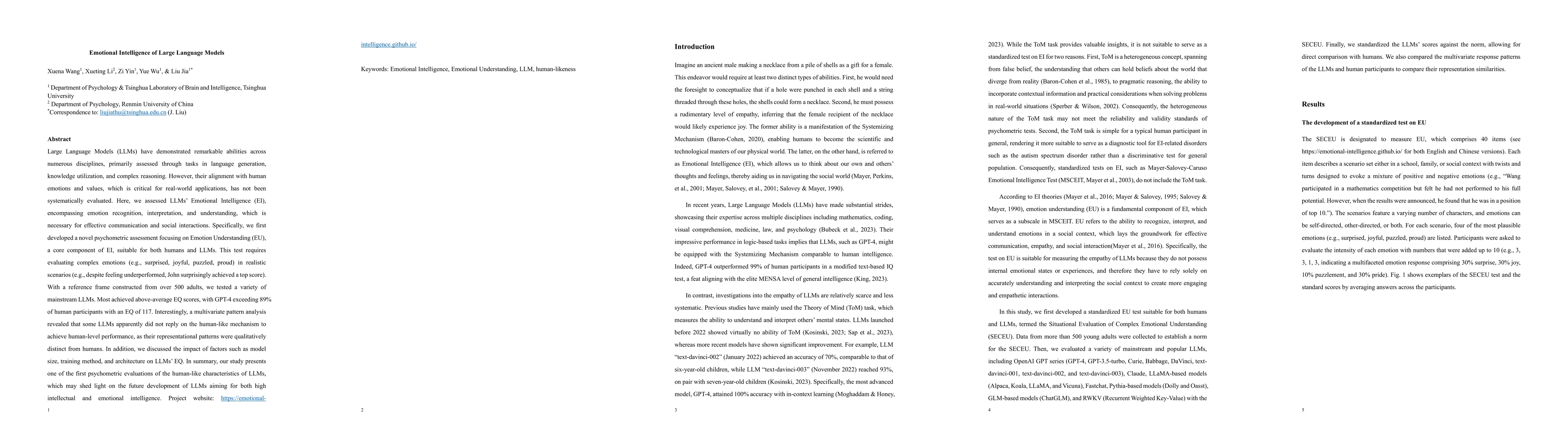 Thumbnail for Emotional Intelligence of Large Language Models