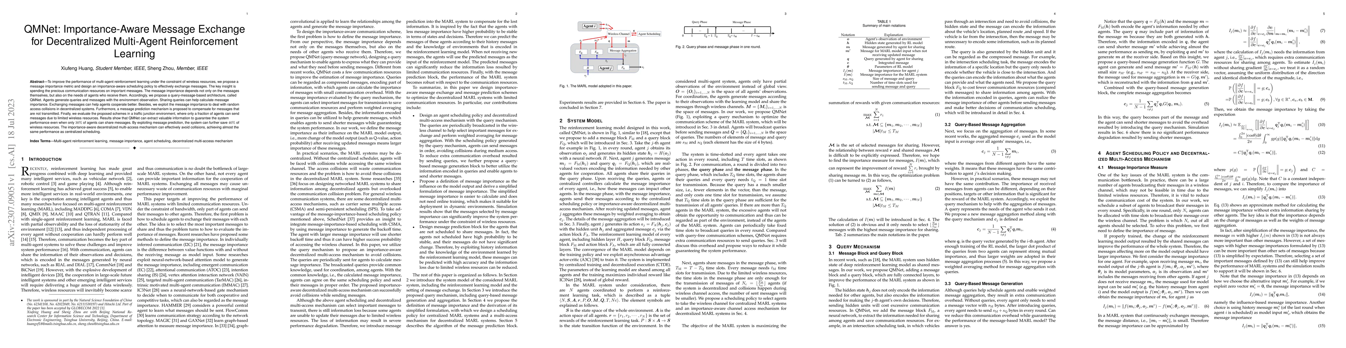 Thumbnail for QMNet: Importance-Aware Message Exchange for Decentralized Multi-Agent
  Reinforcement Learning