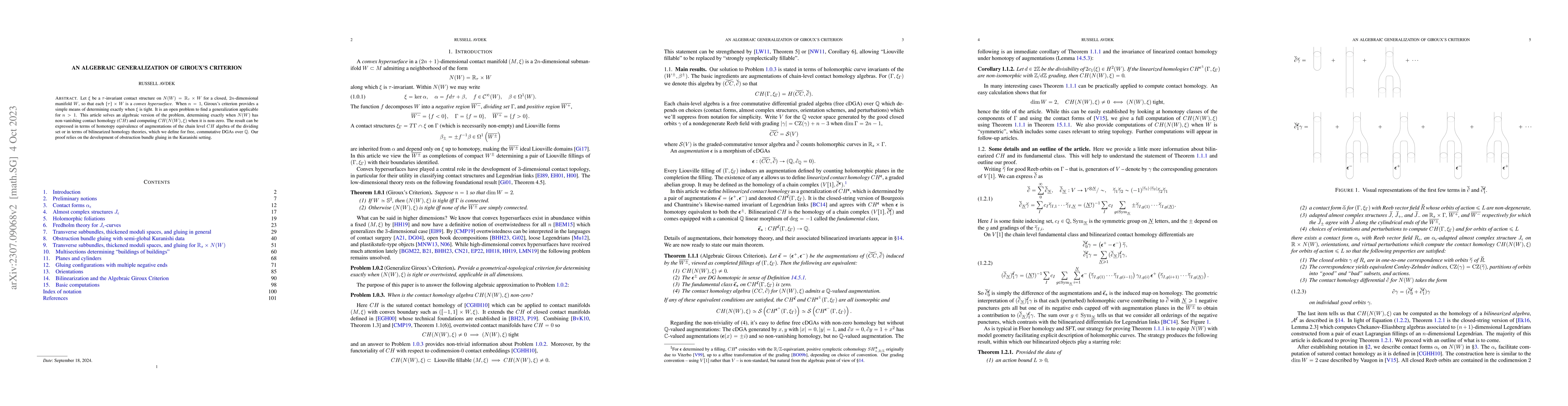 Thumbnail for An algebraic generalization of Giroux's criterion