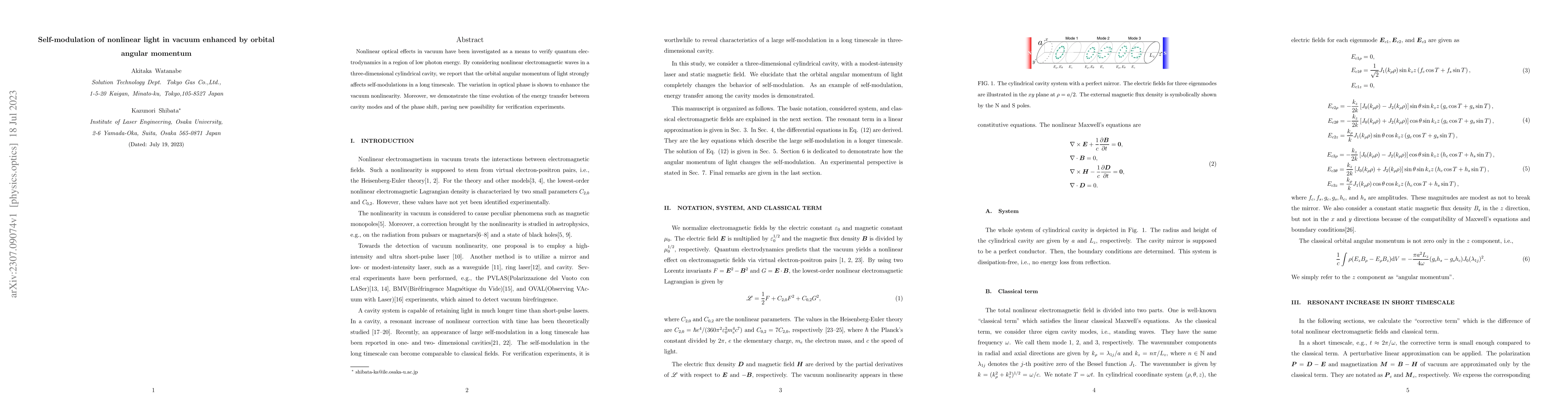 Thumbnail for Self-modulation of nonlinear light in vacuum enhanced by orbital angular
  momentum