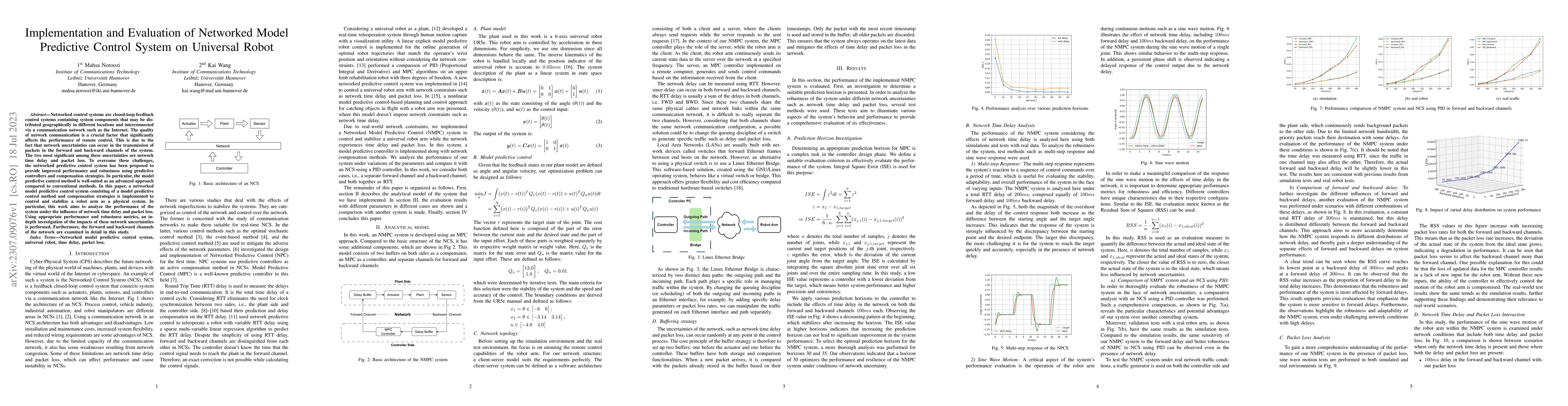 Thumbnail for Implementation and Evaluation of Networked Model Predictive Control
  System on Universal Robot