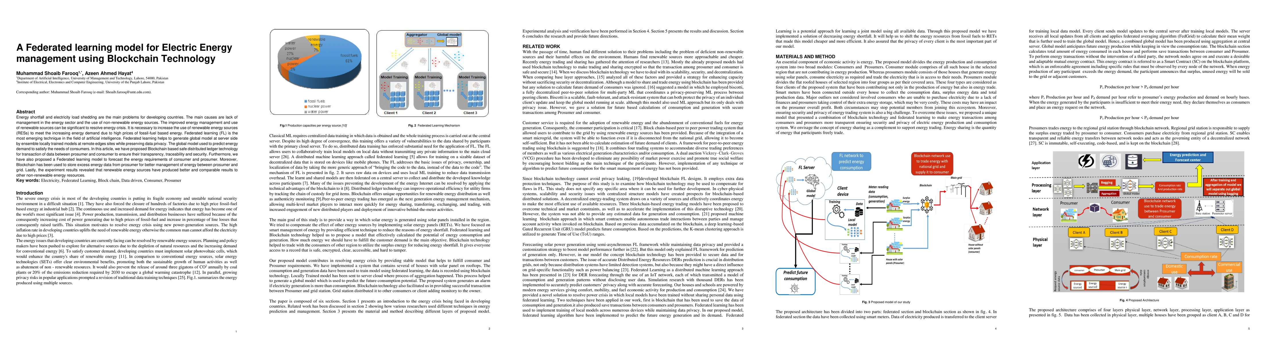 Thumbnail for A Federated learning model for Electric Energy management using
  Blockchain Technology