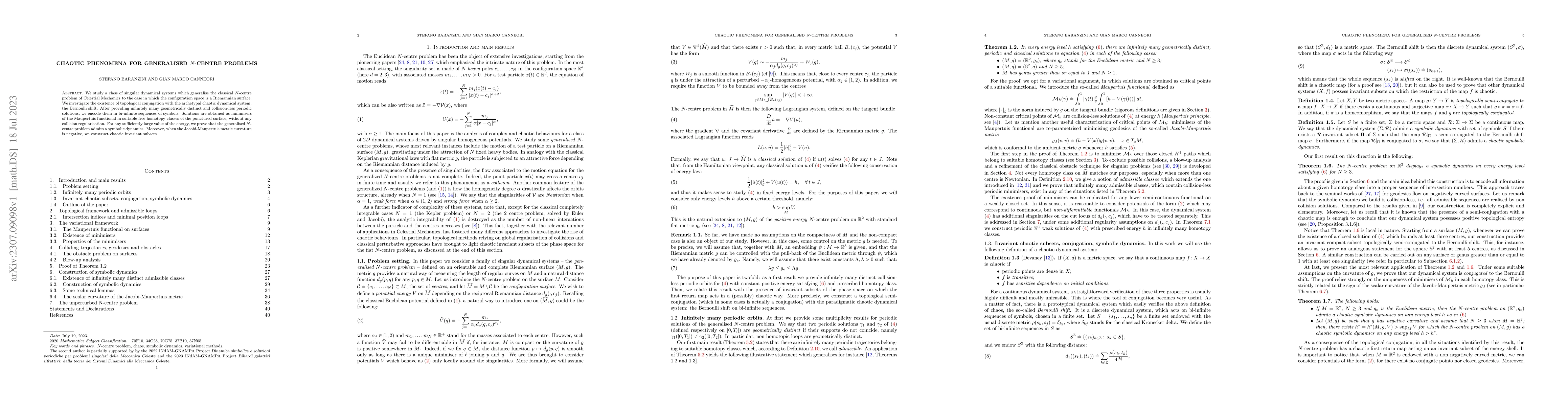 Thumbnail for Chaotic phenomena for generalised N-centre problems