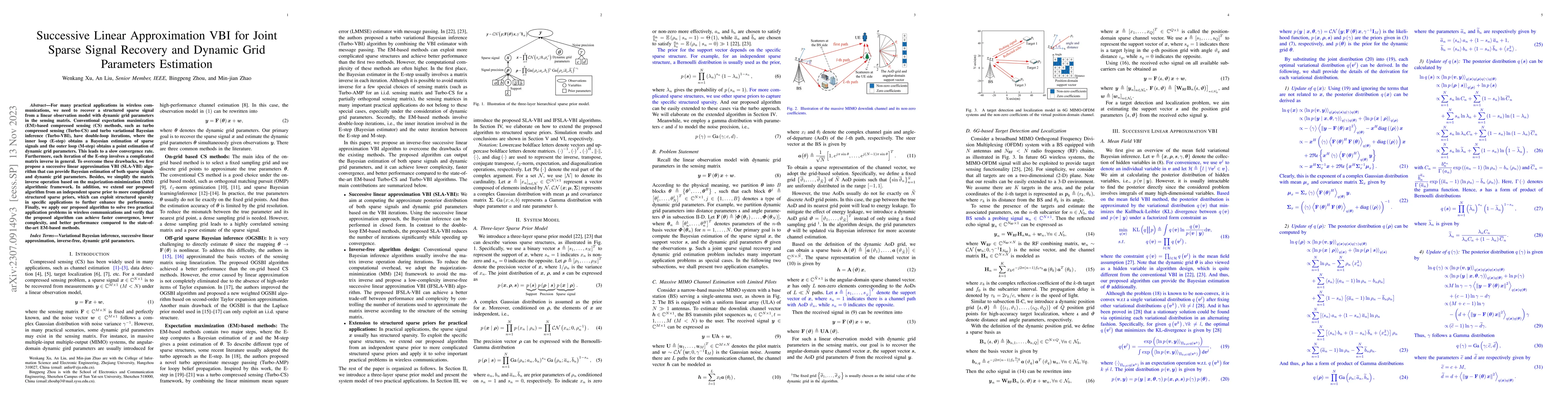 Thumbnail for Successive Linear Approximation VBI for Joint Sparse Signal Recovery and
  Dynamic Grid Parameters Estimation
