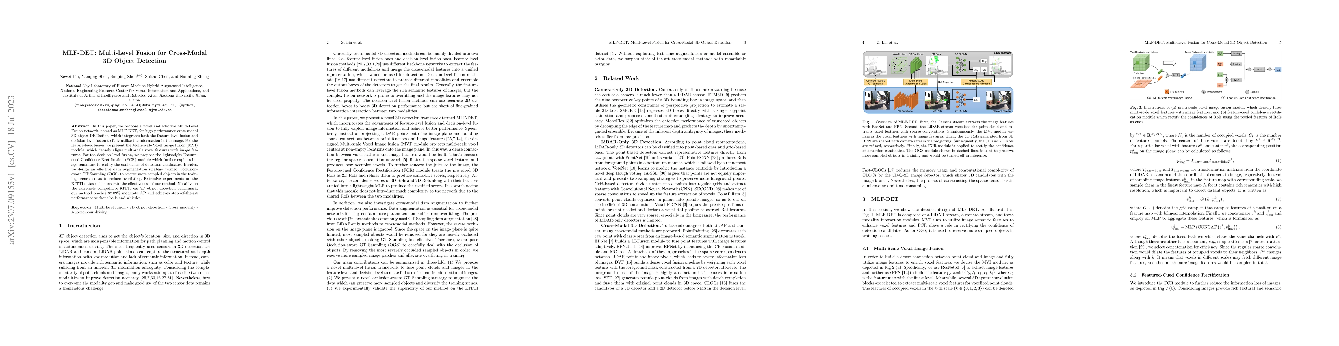 Thumbnail for MLF-DET: Multi-Level Fusion for Cross-Modal 3D Object Detection