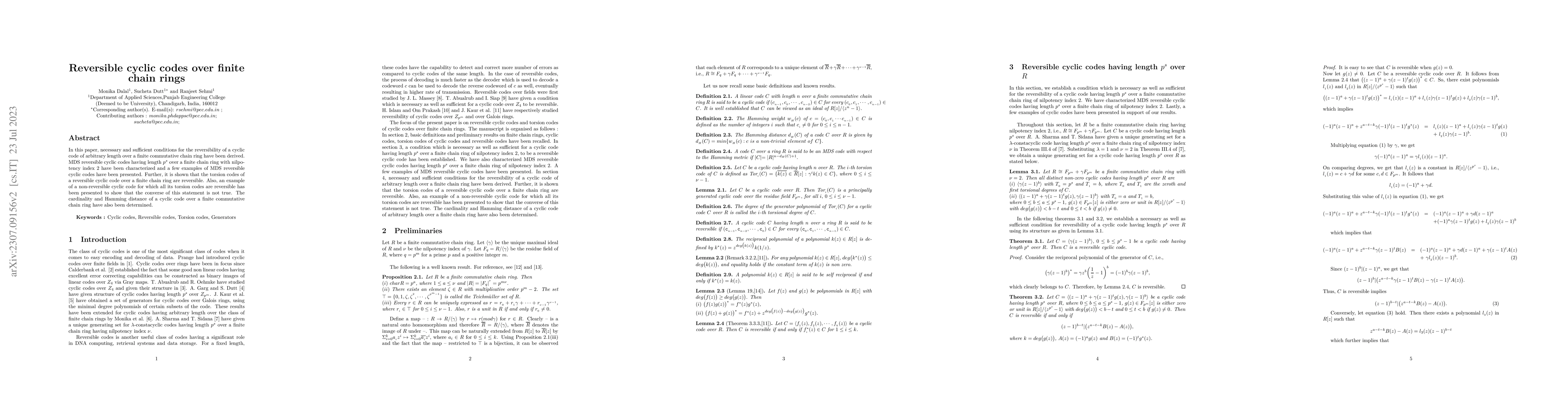 Thumbnail for Reversible cyclic codes over finite chain rings
