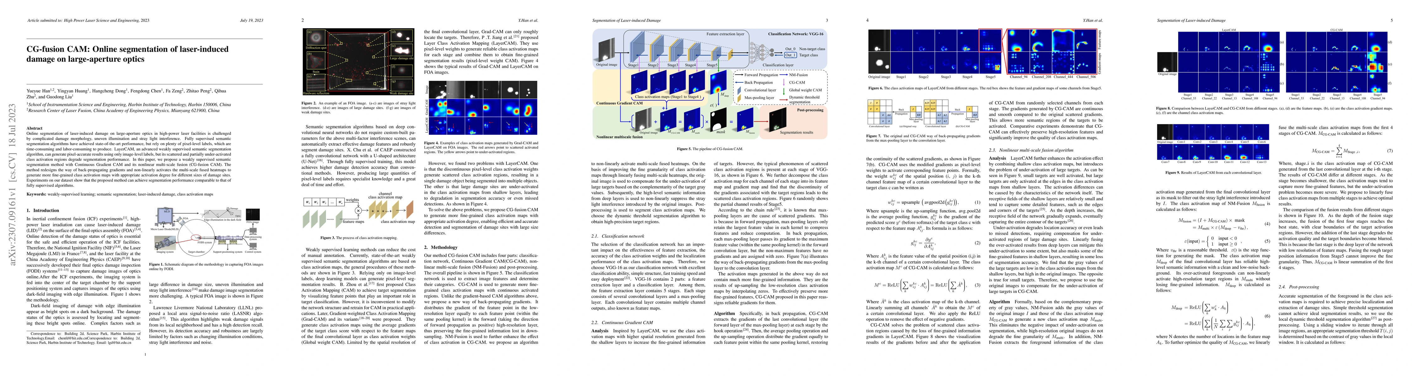 Thumbnail for CG-fusion CAM: Online segmentation of laser-induced damage on
  large-aperture optics