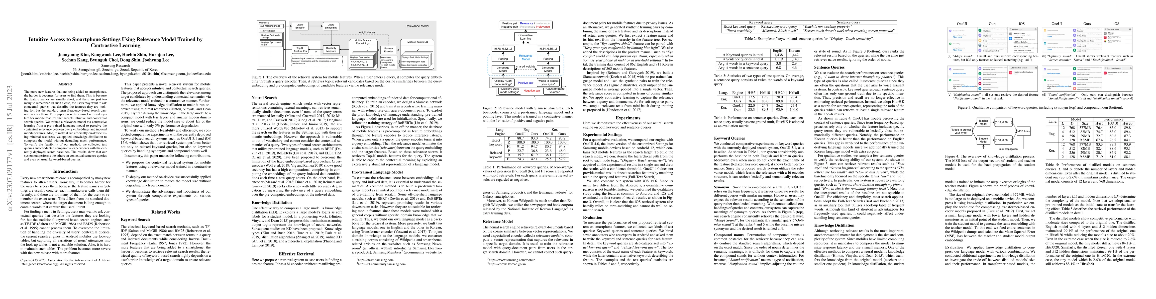 Thumbnail for Intuitive Access to Smartphone Settings Using Relevance Model Trained by
  Contrastive Learning