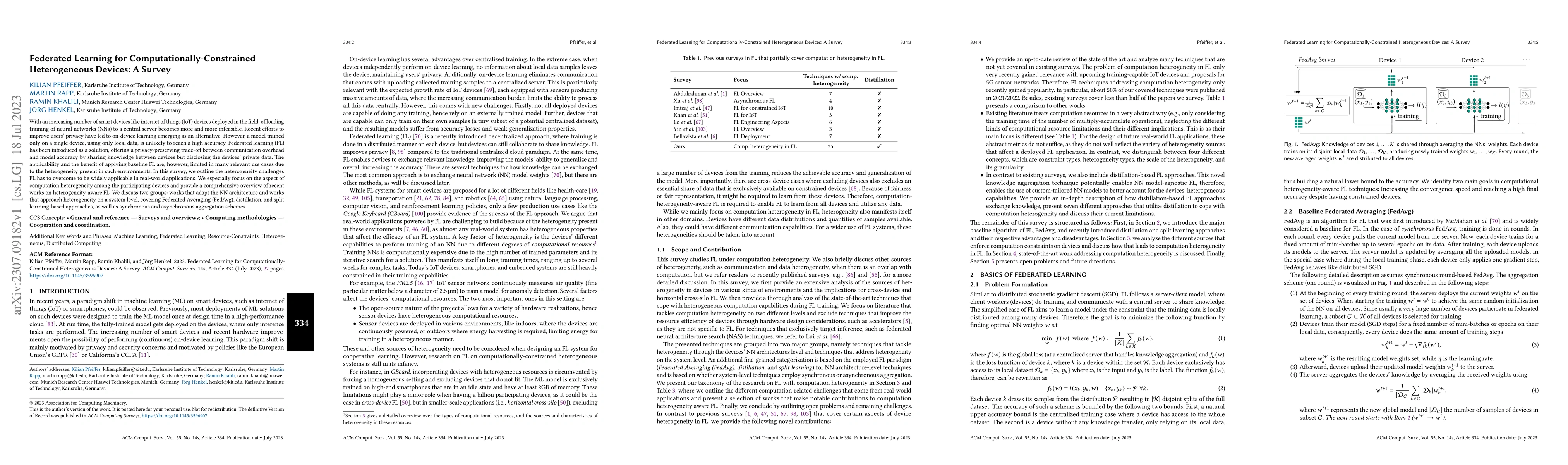 Thumbnail for Federated Learning for Computationally-Constrained Heterogeneous
  Devices: A Survey