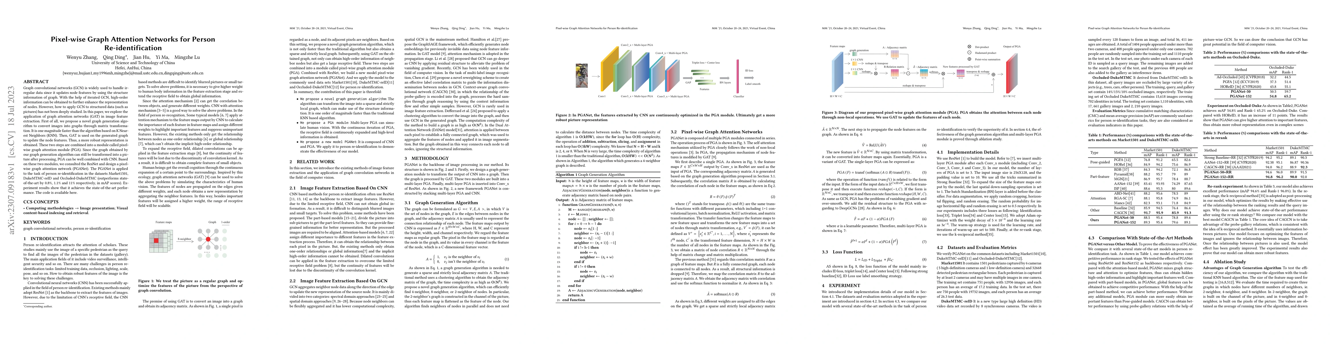 Thumbnail for Pixel-wise Graph Attention Networks for Person Re-identification