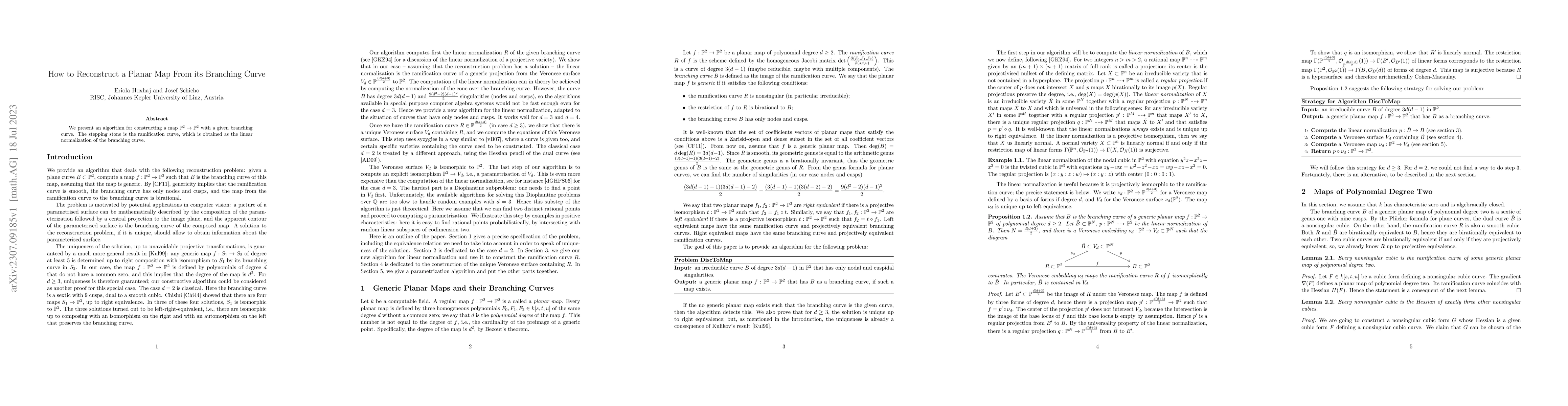 Thumbnail for How to Reconstruct a Planar Map From its Branching Curve