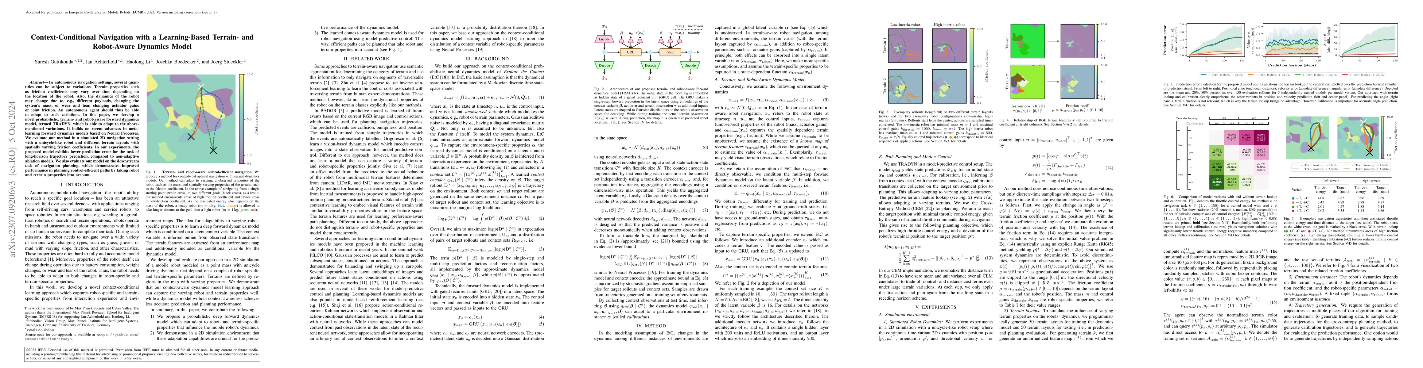 Thumbnail for Context-Conditional Navigation with a Learning-Based Terrain- and
  Robot-Aware Dynamics Model